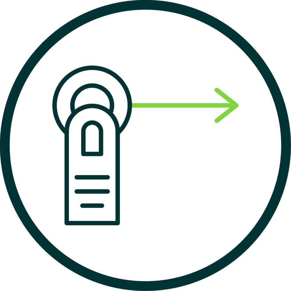Tap Drag Line Circle Icon Design vector