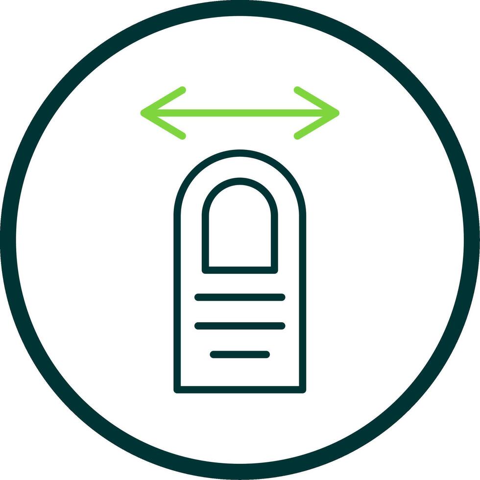 Tap Drag Line Circle Icon Design vector