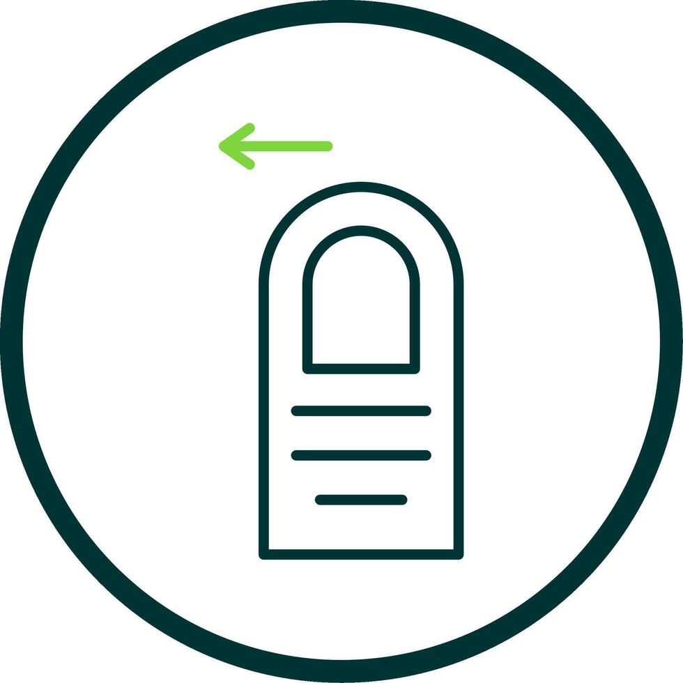 Tap Left Line Circle Icon Design vector