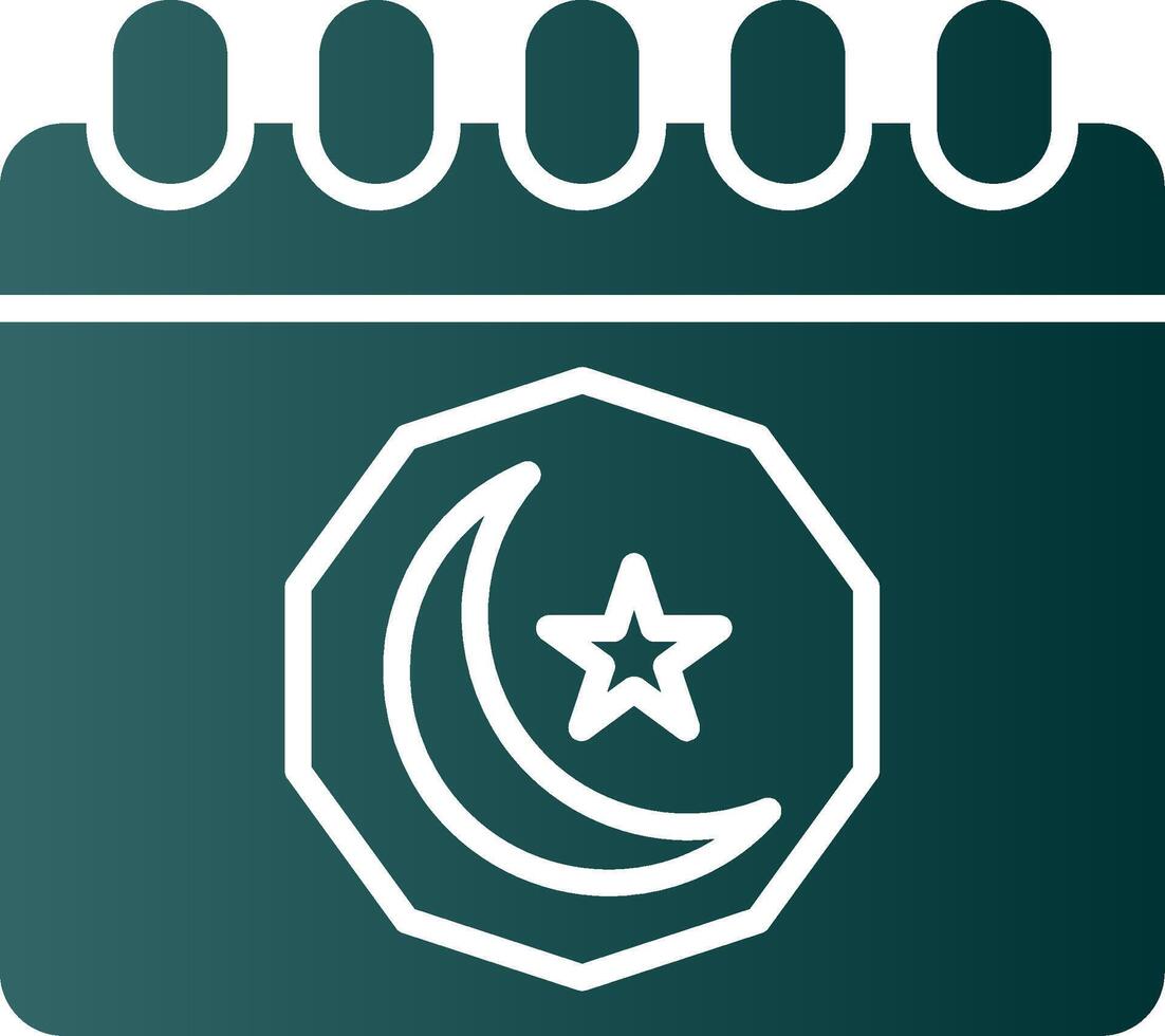 Ramadan Day Glyph Gradient Icon vector