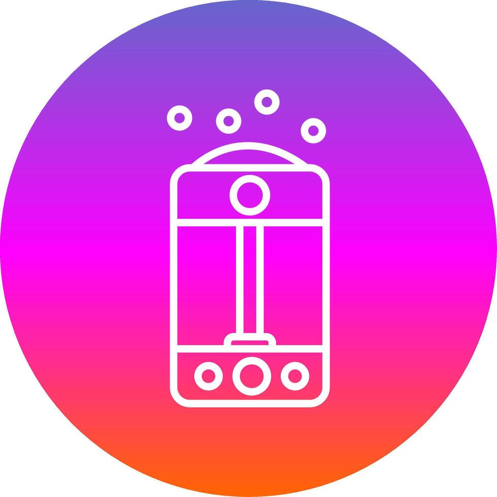 Humidifier Line Gradient Circle Icon vector