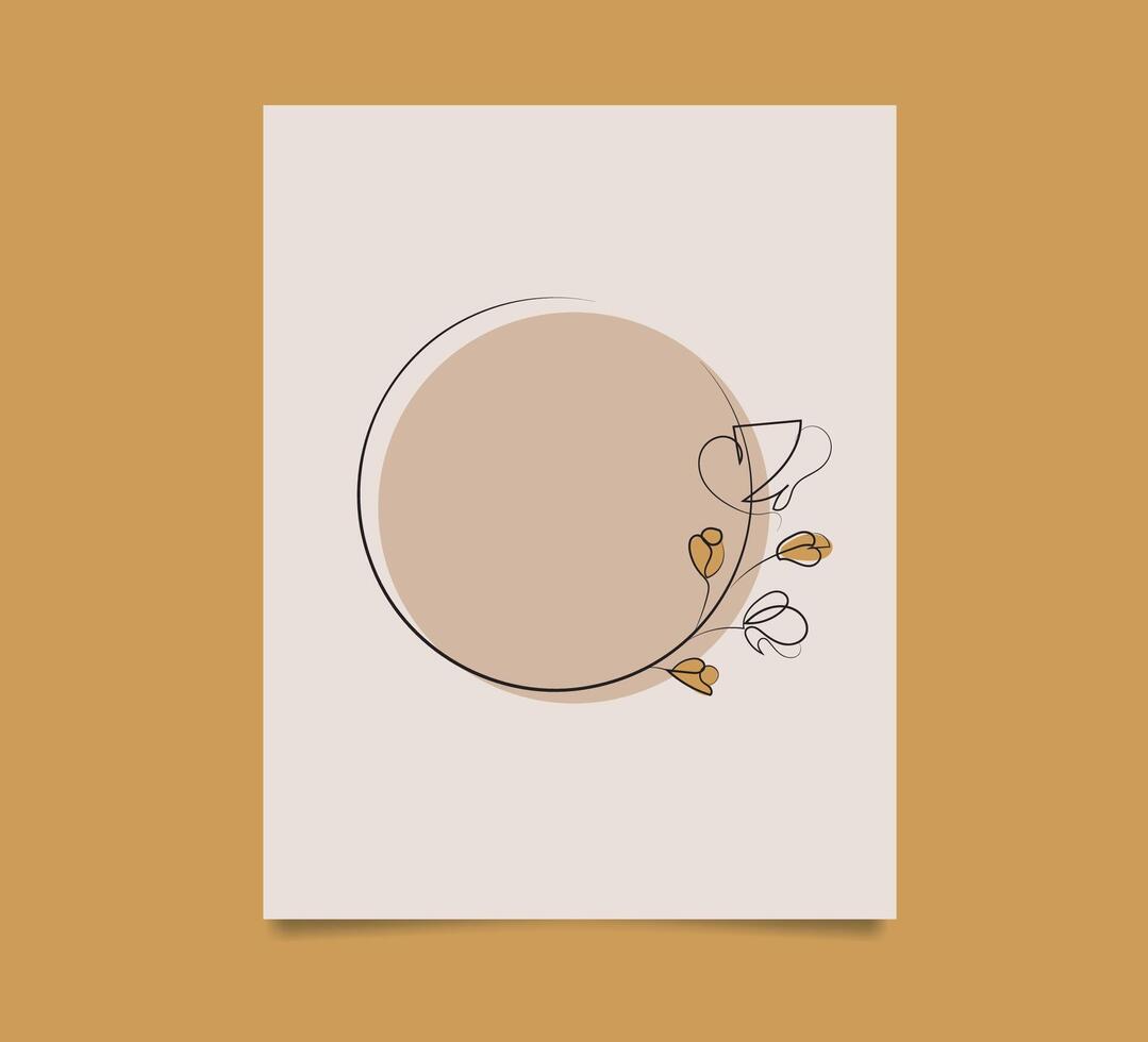 Hand drawn abstract boho wall art minimalist covers set vector