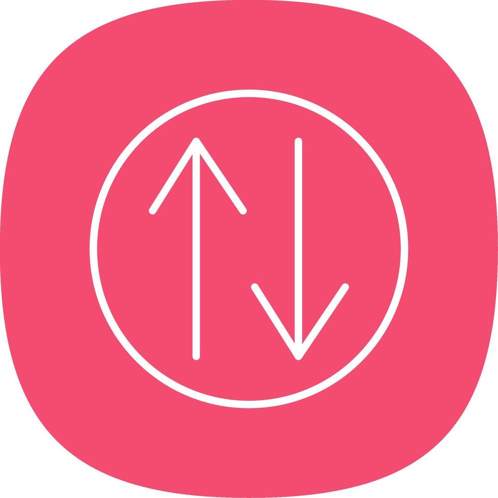 Swap Line Curve Icon Design vector