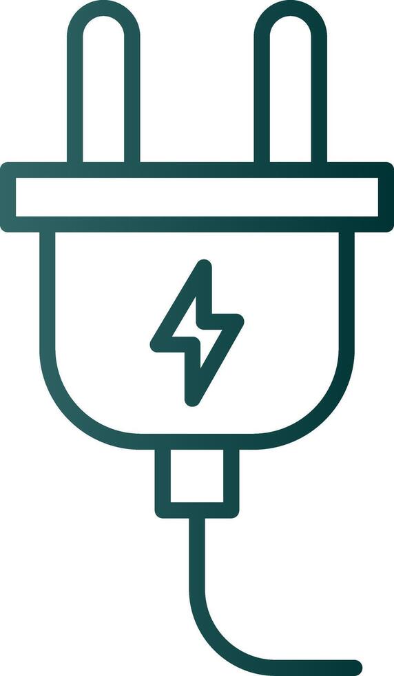 Power Cable Line Gradient Icon vector