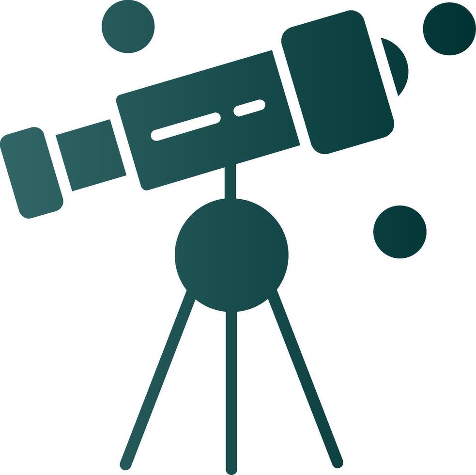 Telescope Glyph Gradient Icon vector