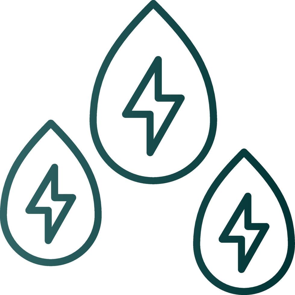 Hydro Power Line Gradient Icon vector