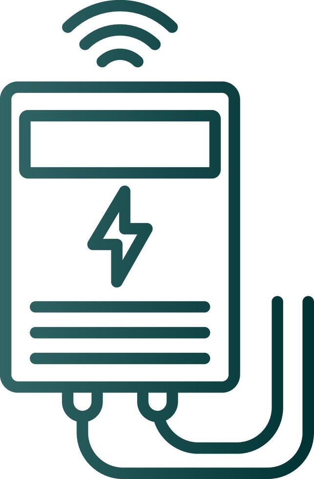 Power Meter Line Gradient Icon vector
