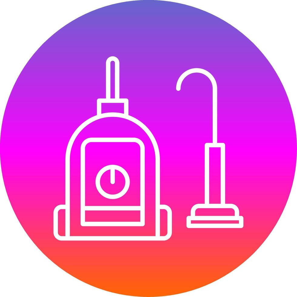 Vacuum Cleaner Line Gradient Circle Icon vector