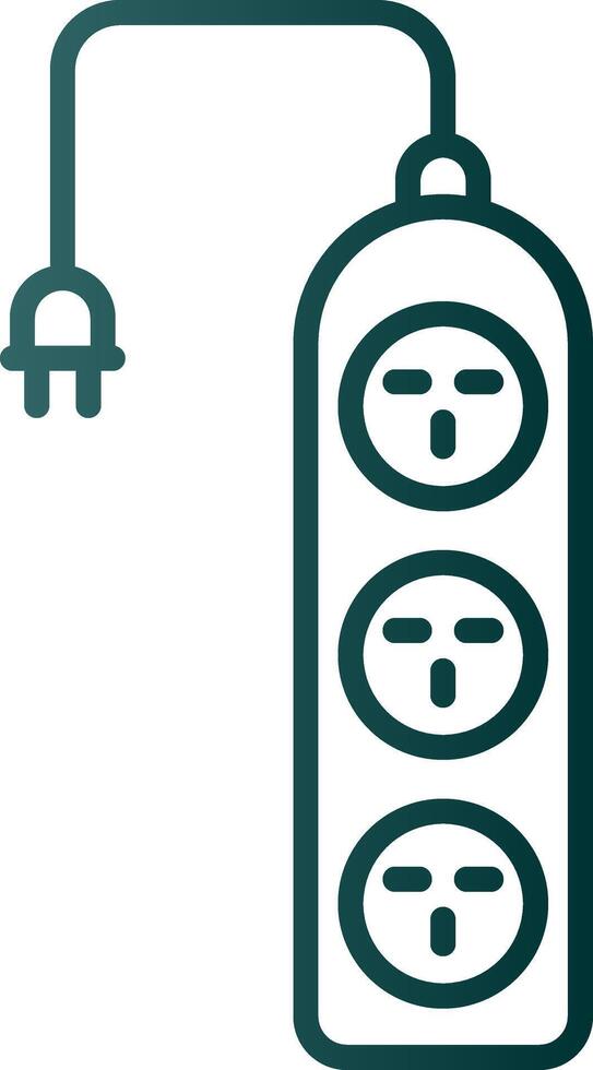 Extension Cable Line Gradient Icon vector
