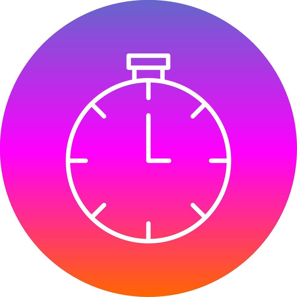 Timer Line Gradient Circle Icon vector