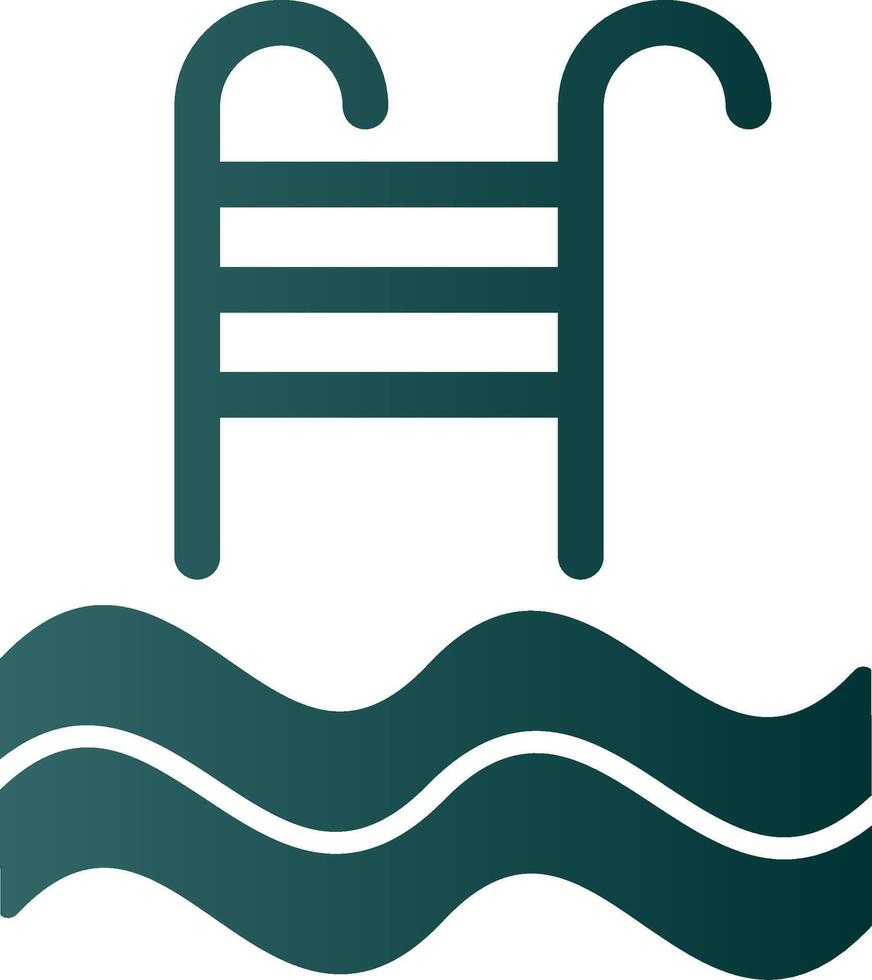 Swimming Pool Glyph Gradient Icon vector