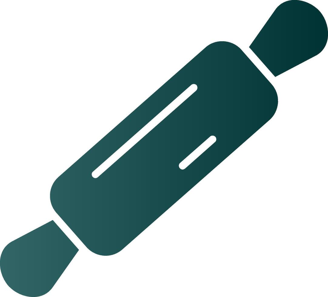 Rolling Pin Glyph Gradient Icon vector