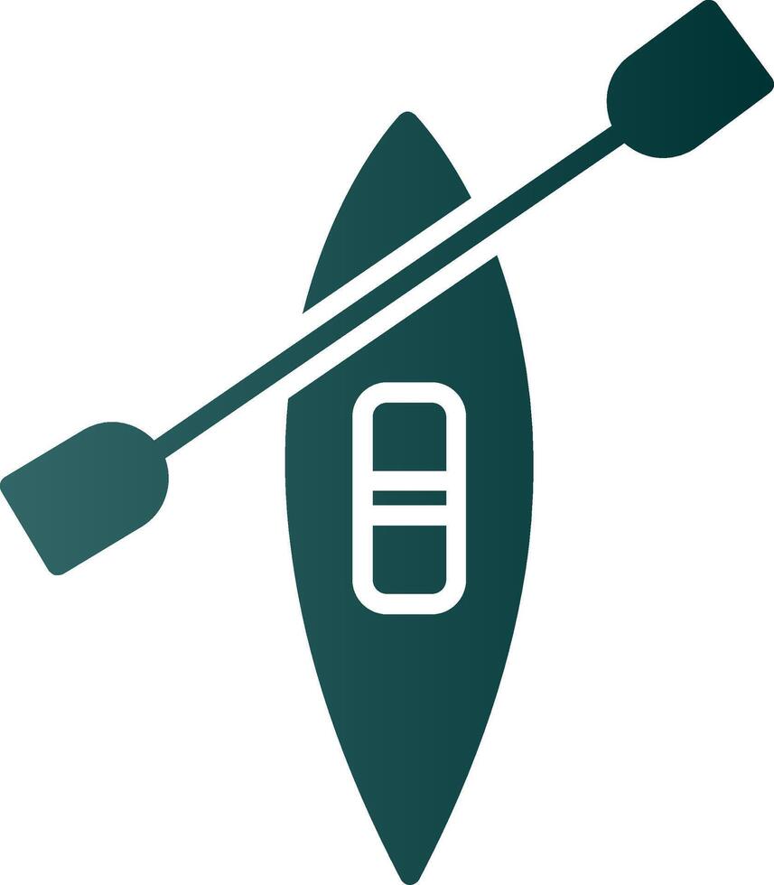 Canoe Glyph Gradient Icon vector
