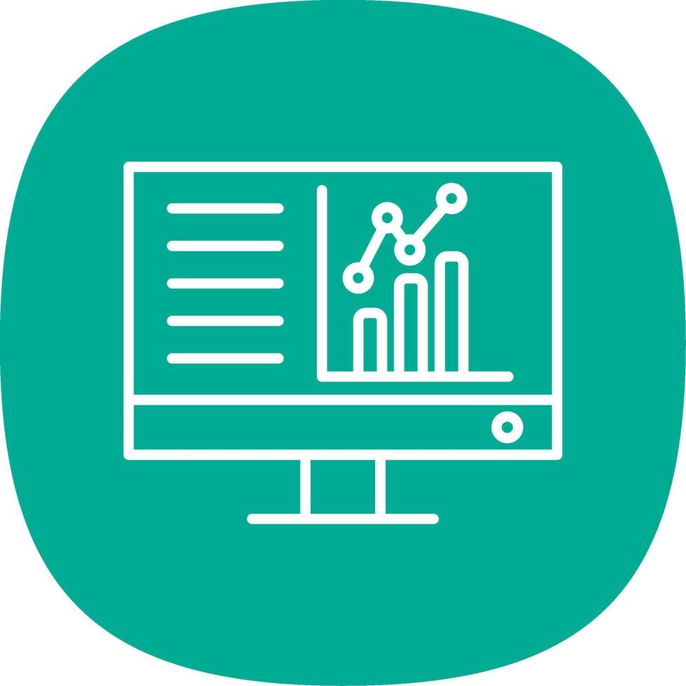 Dashboard Line Curve Icon Design vector