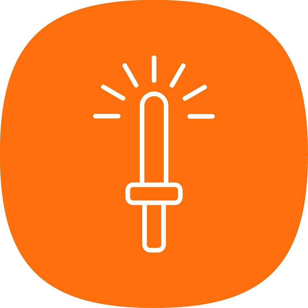 Light Stick Line Curve Icon Design vector