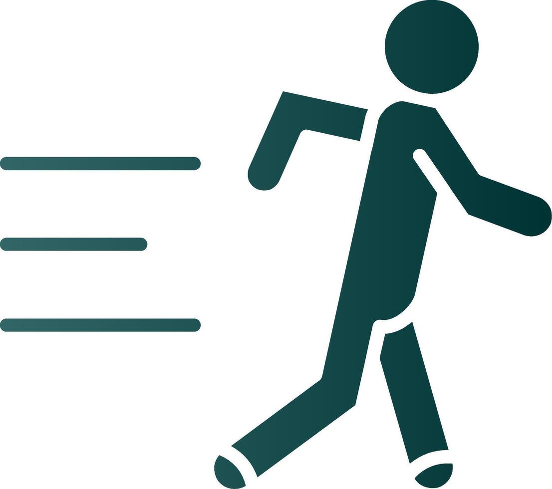 Jogging Glyph Gradient Icon vector