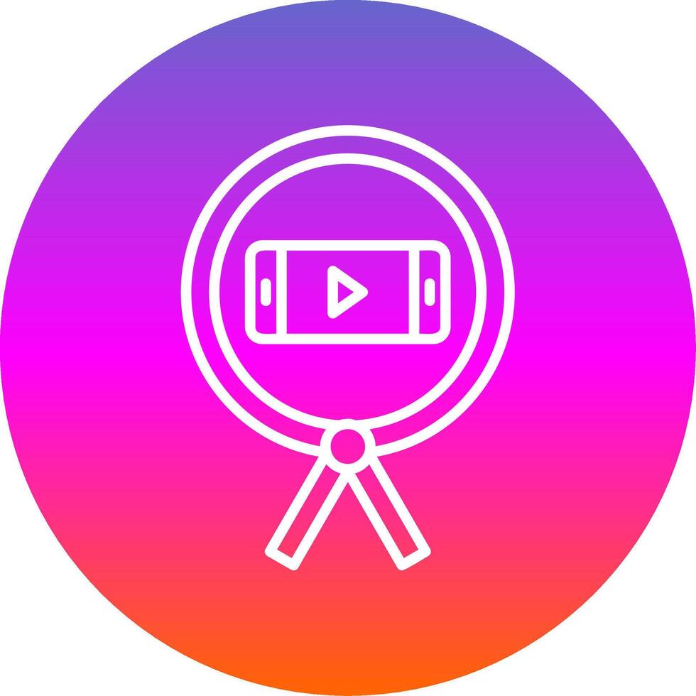 Phone Line Gradient Circle Icon vector