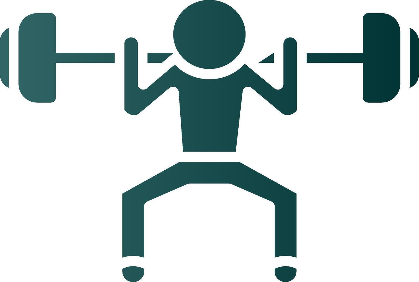 Weight Lifting Glyph Gradient Icon vector