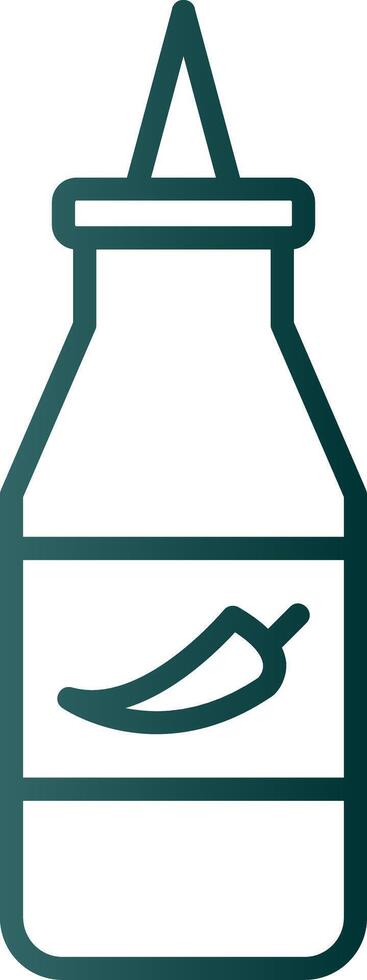 Ketchup Line Gradient Icon vector