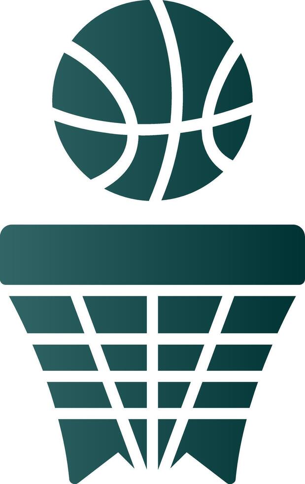 Basketball Glyph Gradient Icon vector