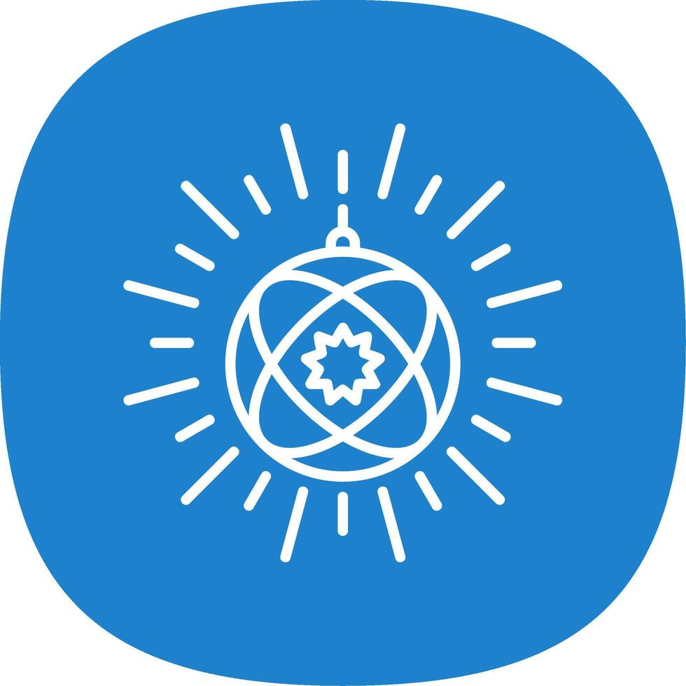 Disco Light Line Curve Icon Design vector