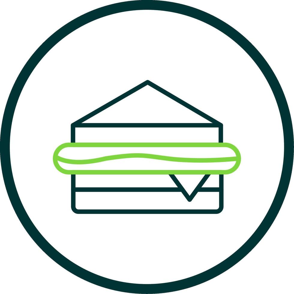Sandwich Line Circle Icon Design vector
