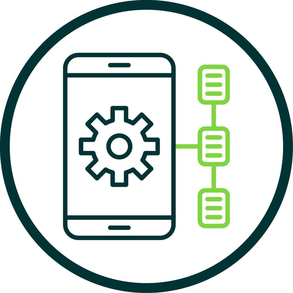 Task Line Circle Icon Design vector