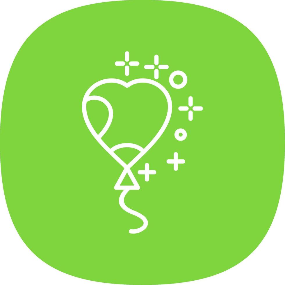 Balloon Line Curve Icon Design vector