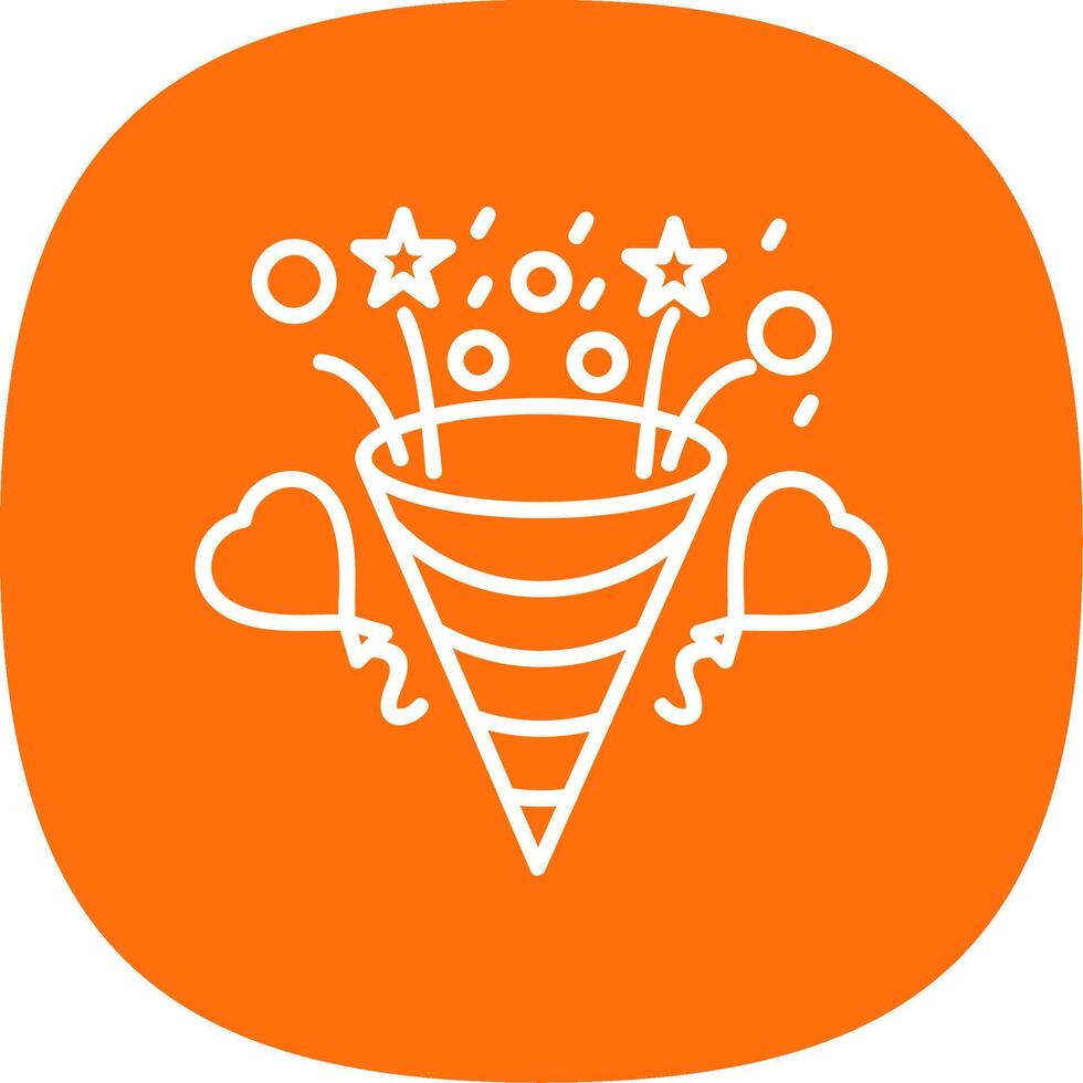 Confetti Line Curve Icon Design vector