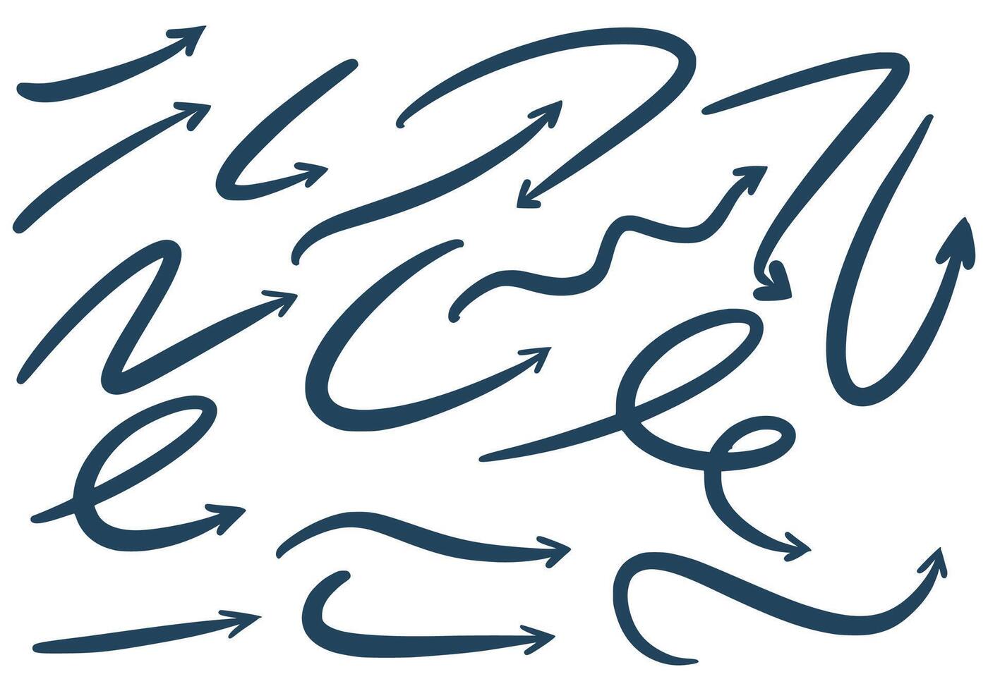 Hand drawn creative arrow set design vector