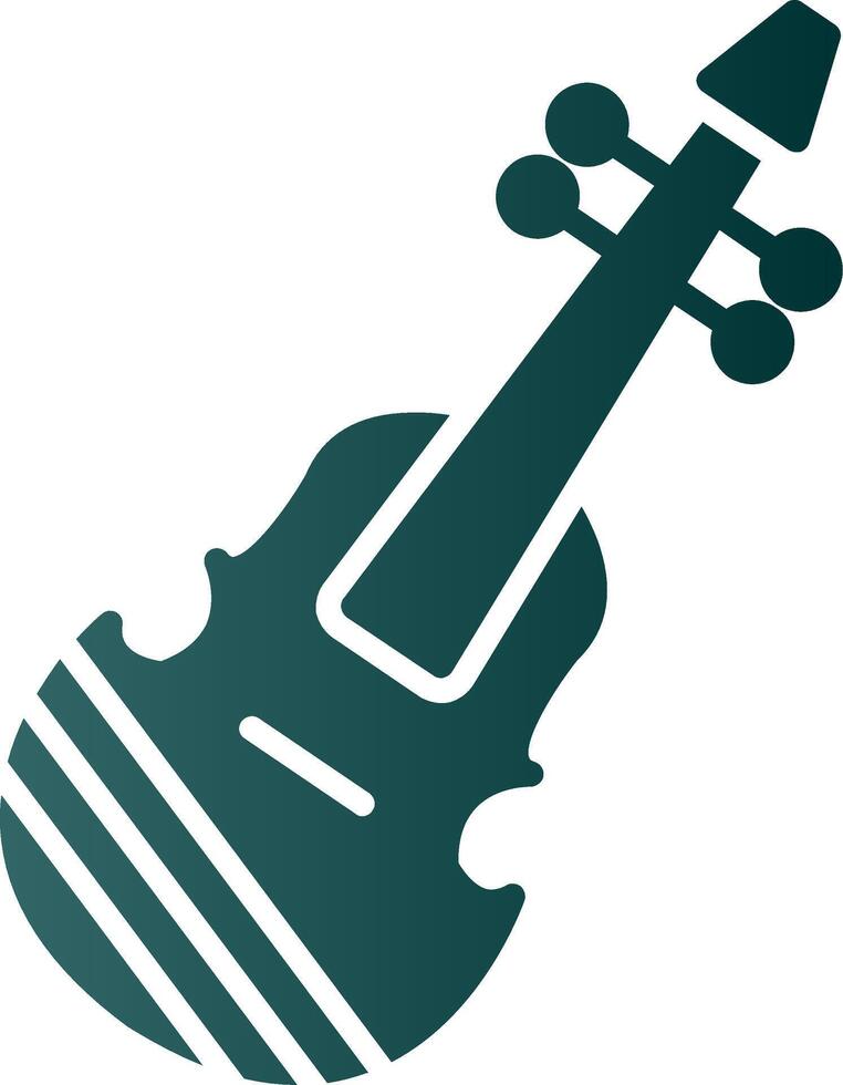 Violin Glyph Gradient Icon vector