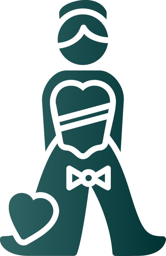 Bride Glyph Gradient Icon vector