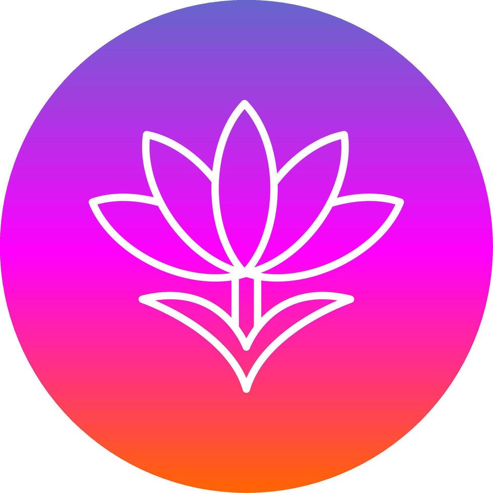 Saffron Line Gradient Circle Icon vector