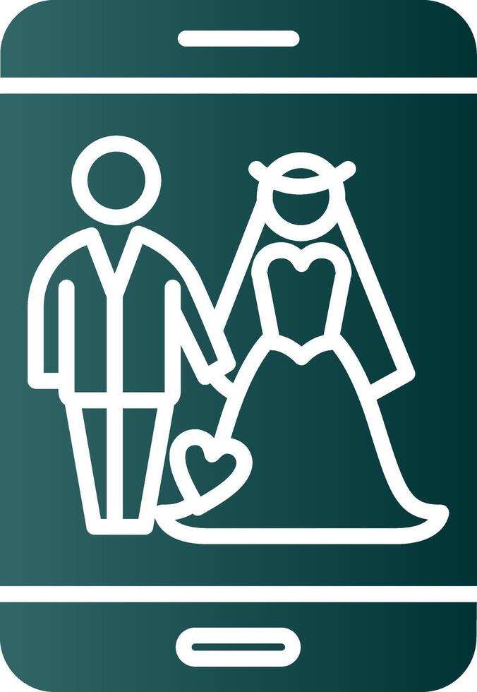 Together Glyph Gradient Icon vector