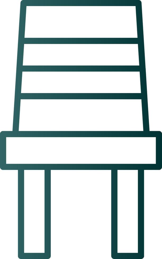 Chair Line Gradient Icon vector