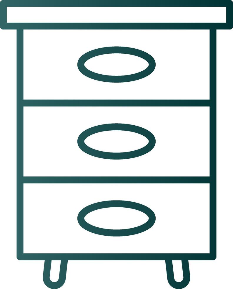 Filling Cabinet Line Gradient Icon vector