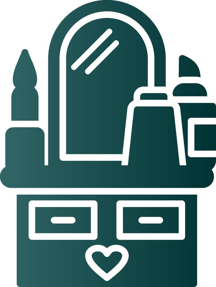 makeup Glyph Gradient Icon vector
