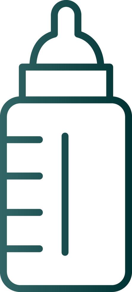 Baby Bottle Line Gradient Icon vector