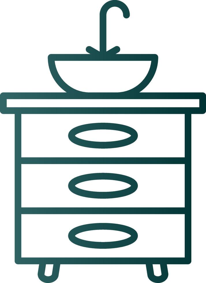 Sink Line Gradient Icon vector