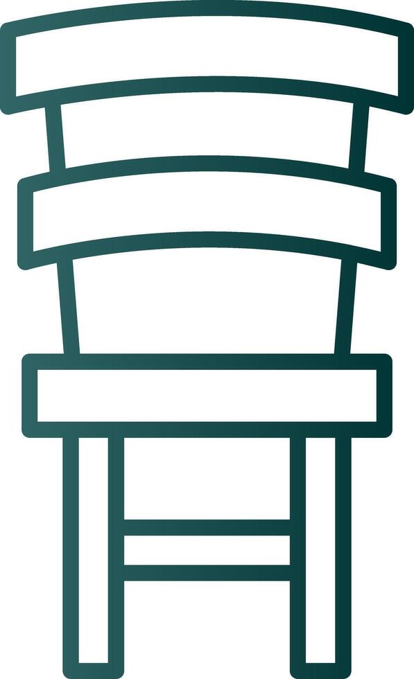 Dining Chair Line Gradient Icon vector