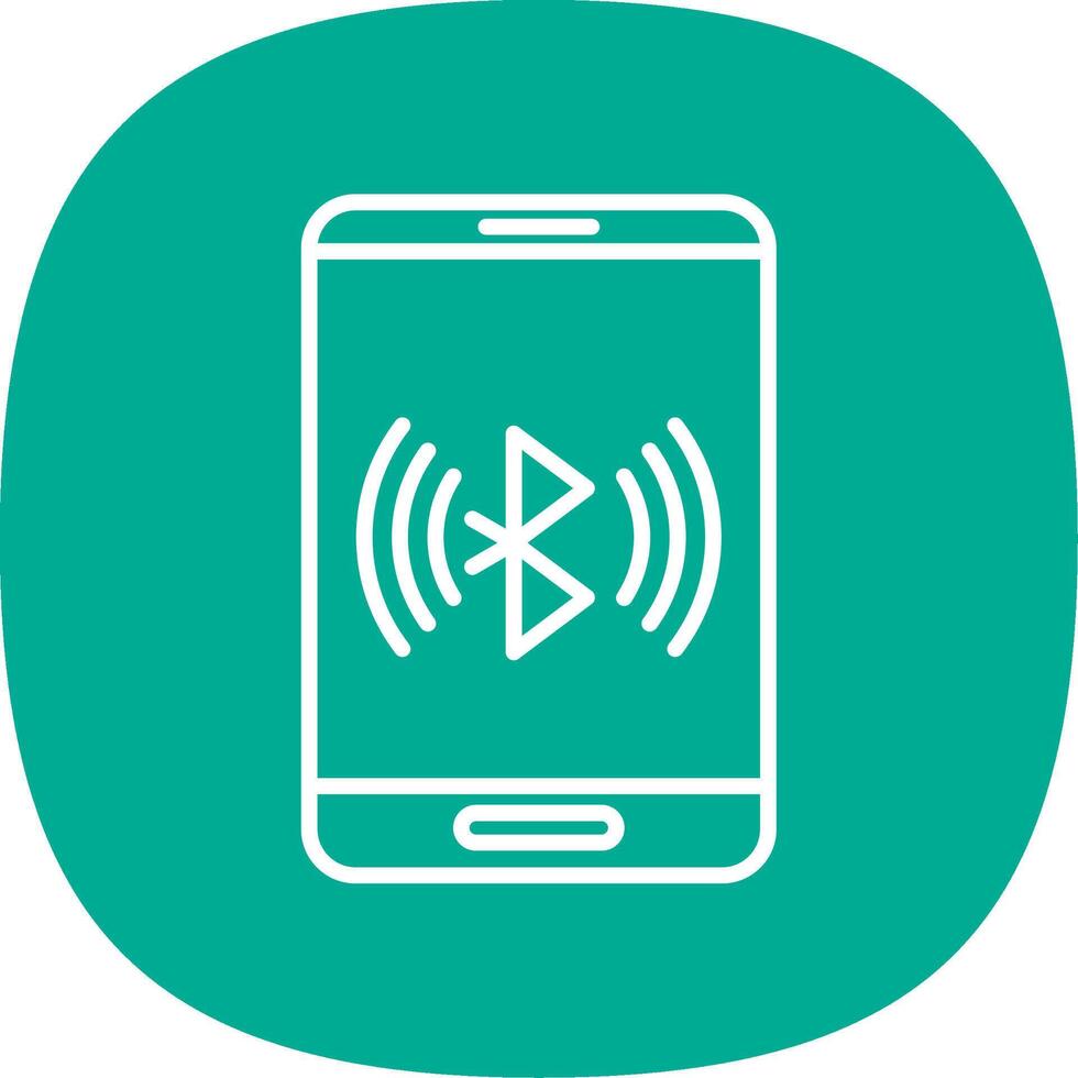 Bluetooth Line Curve Icon Design vector