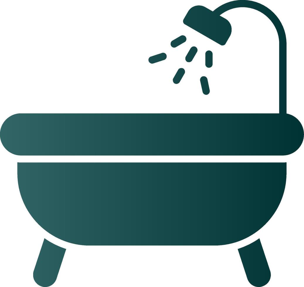 Bathtub Glyph Gradient Icon vector