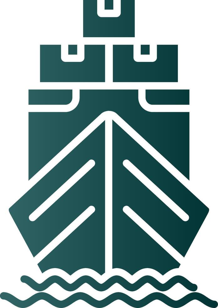 Yacht Glyph Gradient Icon vector