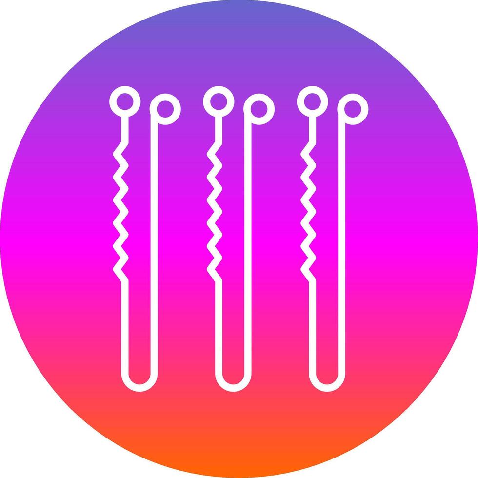 Bobby Pin Line Gradient Circle Icon vector