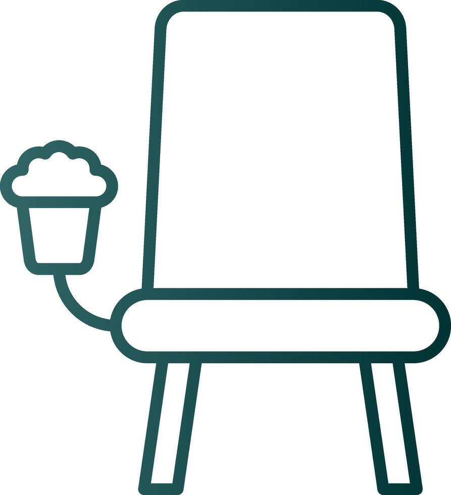 Cinema Seat Line Gradient Icon vector