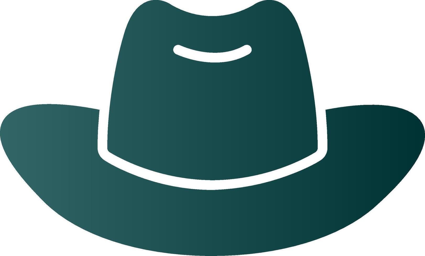 Cowboy Hat Glyph Gradient Icon vector