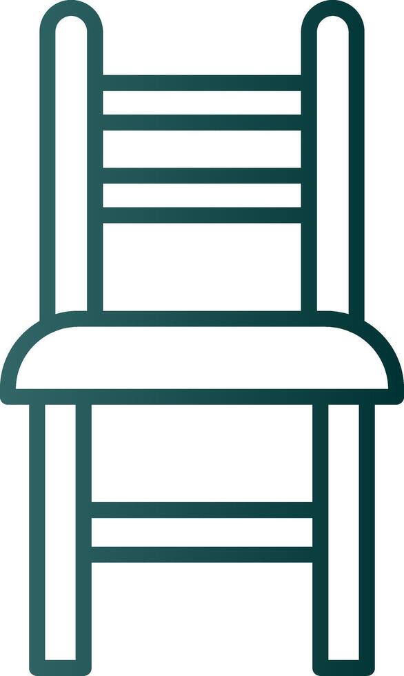 Dining Chair Line Gradient Icon vector
