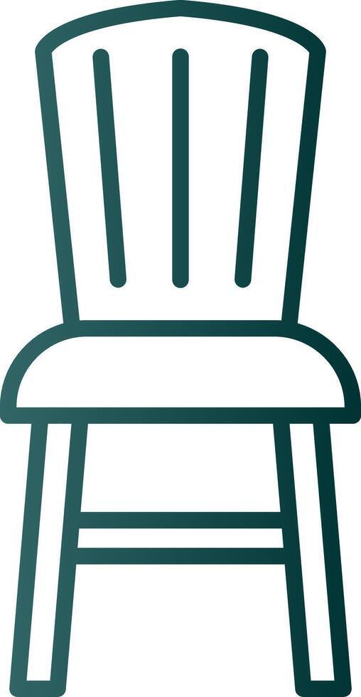 Dining Chair Line Gradient Icon vector