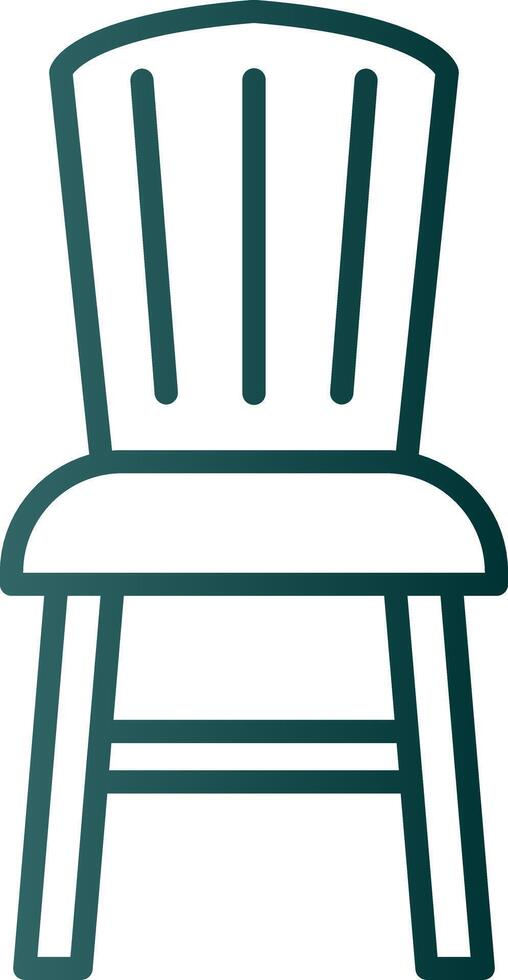 Dining Chair Line Gradient Icon vector