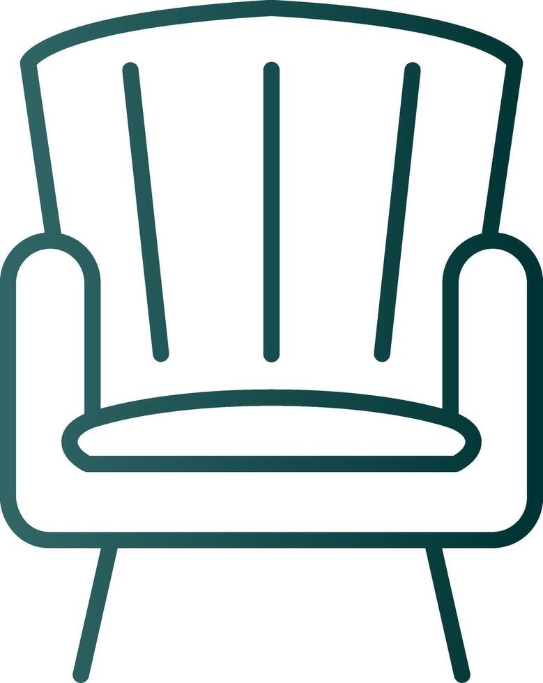 Armchair Line Gradient Icon vector